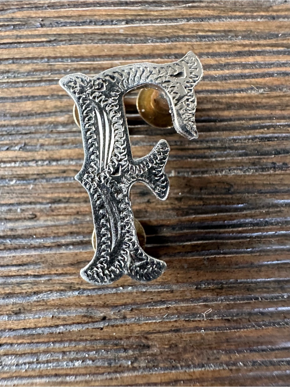 Mexico Silver Letter F Western Concho